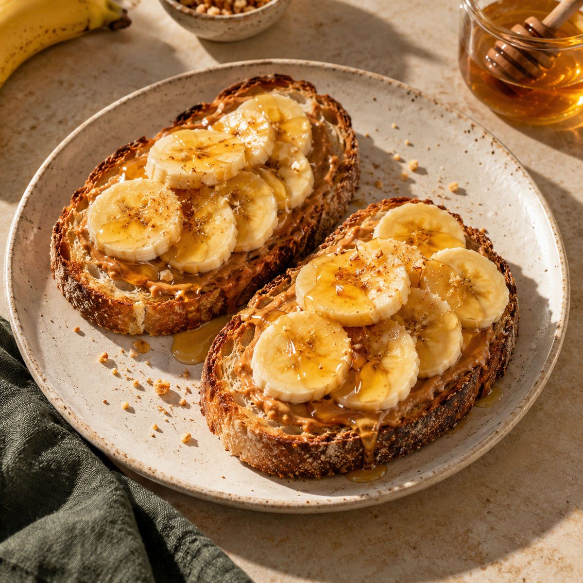 Honey & banana super toast