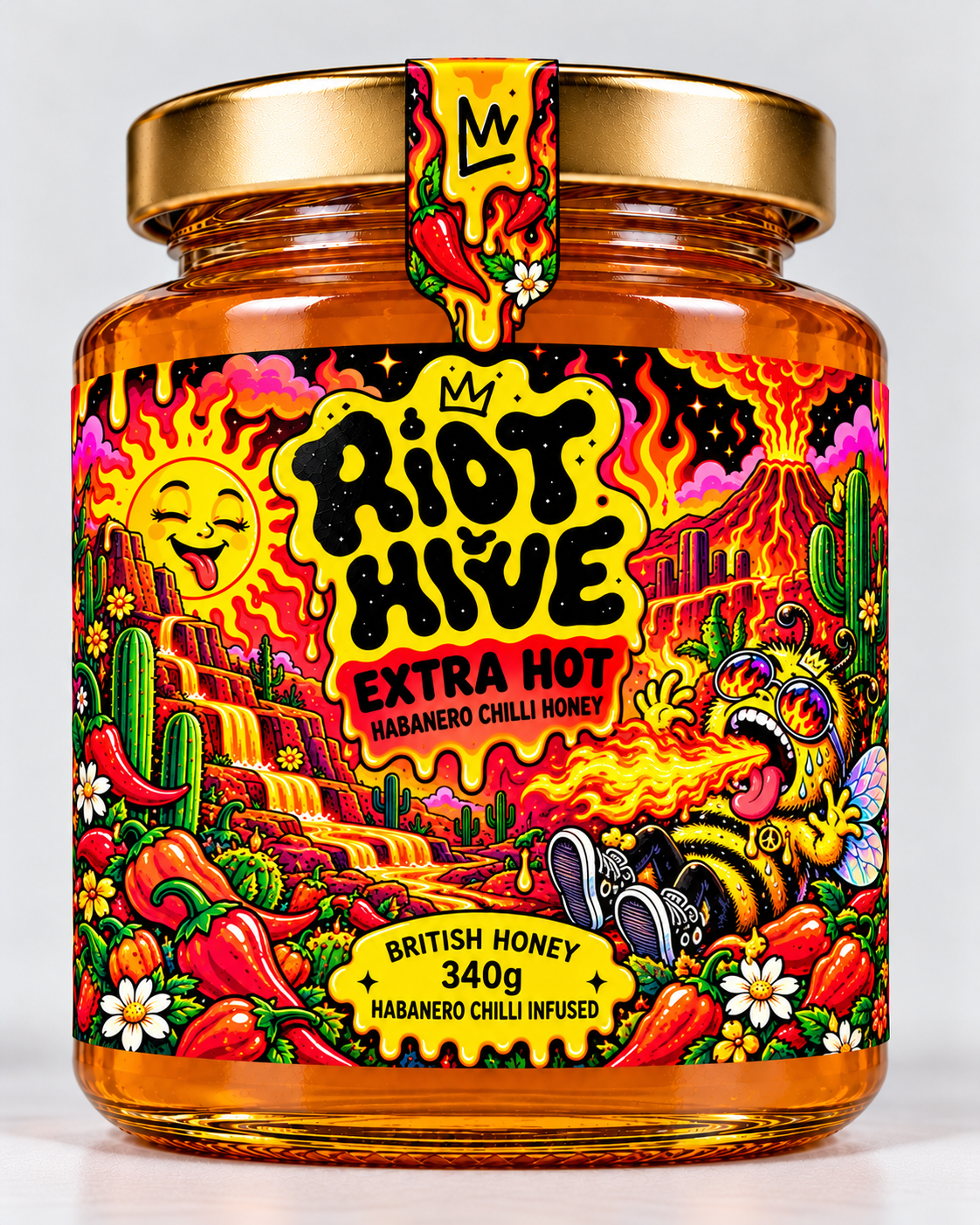 Extra Hot Habanero Honey — 340g jar