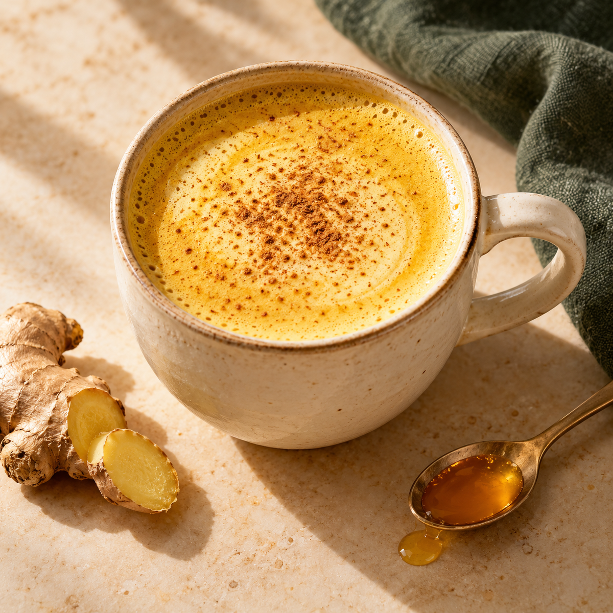 Golden honey latte